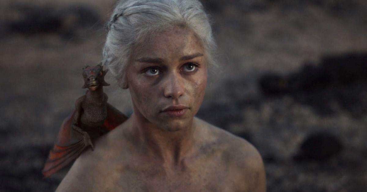 Daenerys Targaryen Mother of Dragons - birth of Dragons Game of Thrones season 1 finale - Daenerys Targaryen's fire immunity