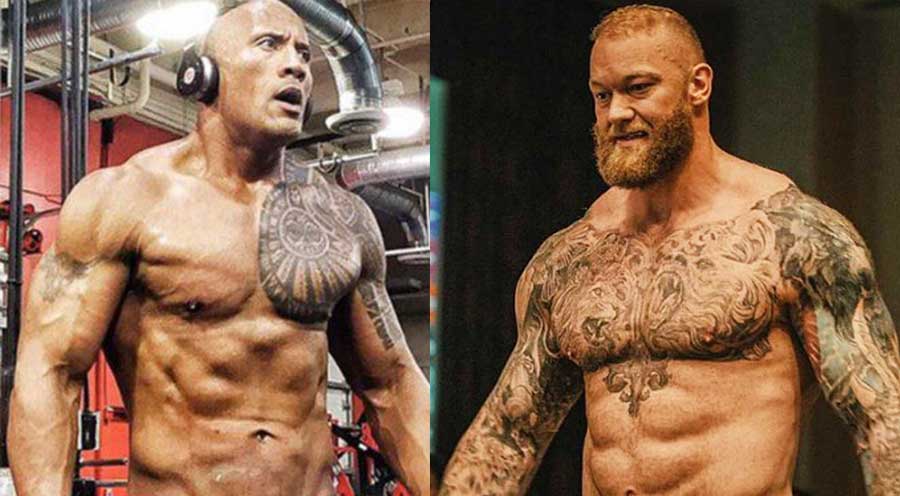 Dwayne Johnson invites Game of Thrones' Hafthor Bjornsson for the World's Biggest Buddy Workout