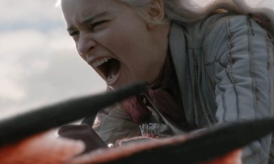 Daenerys riding Drogon