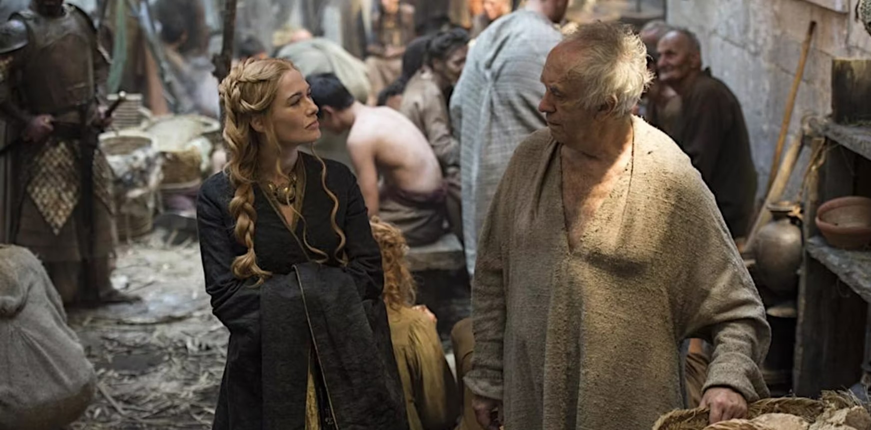 Cersei Lannister and High Sparrow in Flea Bottom