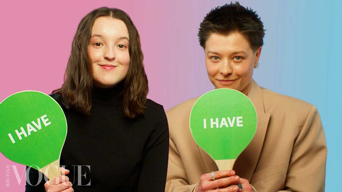 Bella Ramsey and Emma D'Arcy talk about sliding into DMs while playing 'Never Have I Ever'