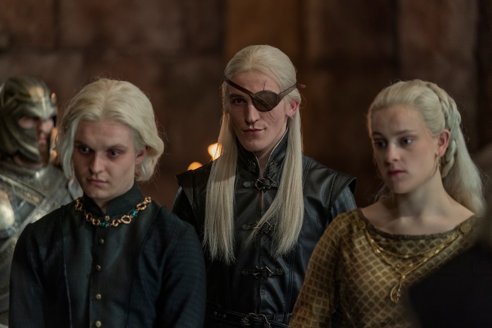 Aegon, Aemond and Halaena in House of the Dragon