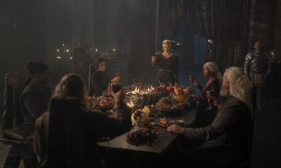 Rhaenyra toasting a feast with her allies